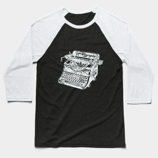 Distressed Vintage Olympia Typewriter Baseball T-Shirt